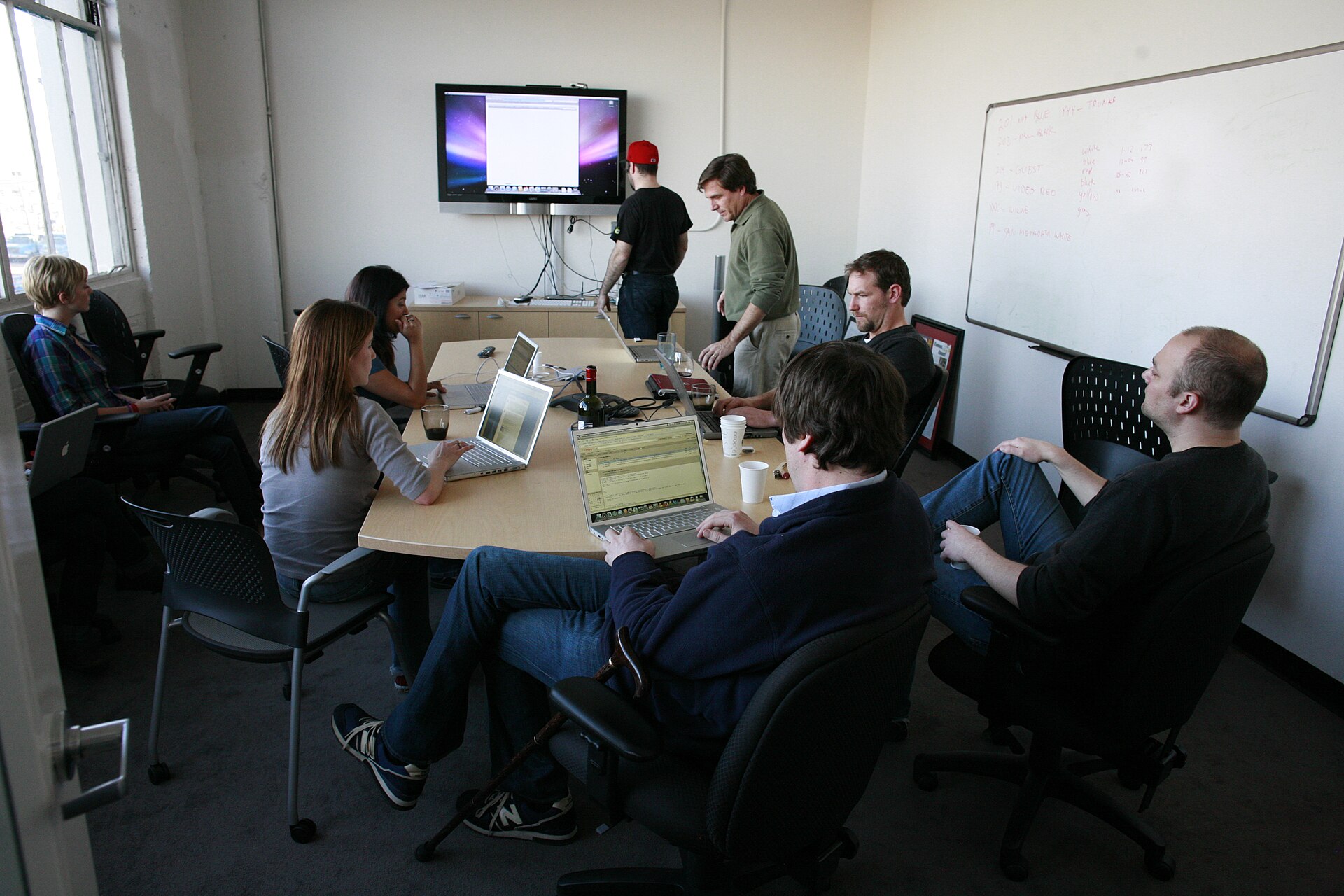 A structured performance appraisal and constructive feedback conversation.